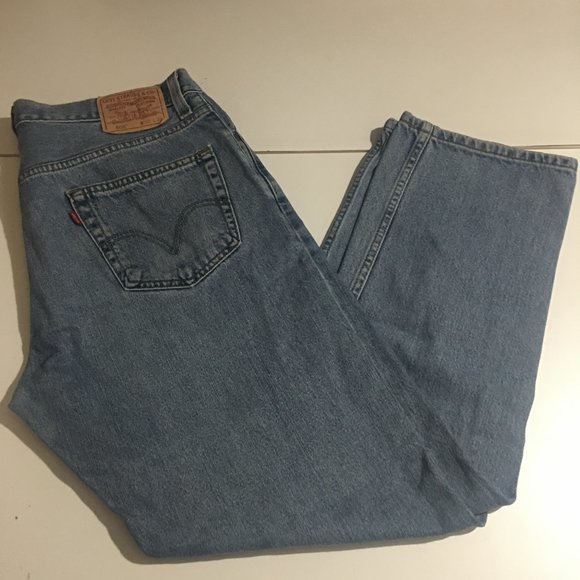 Levi's 505 Regular Fit Mens Jeans Size 36x32 Light Wash - Picture 1 of 11